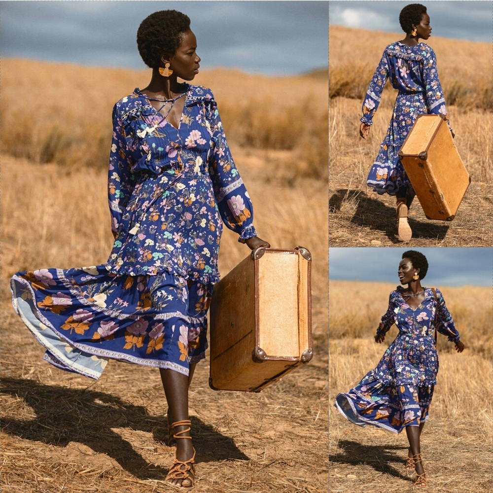 New spell designs FP wild bloom midi dress M - Picture 7 of 8